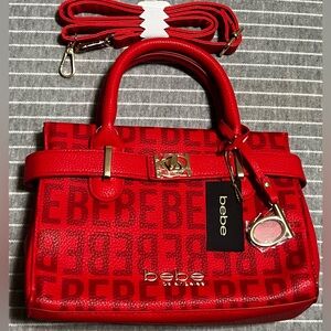 bebe Evie Small Satchel Candy Apple